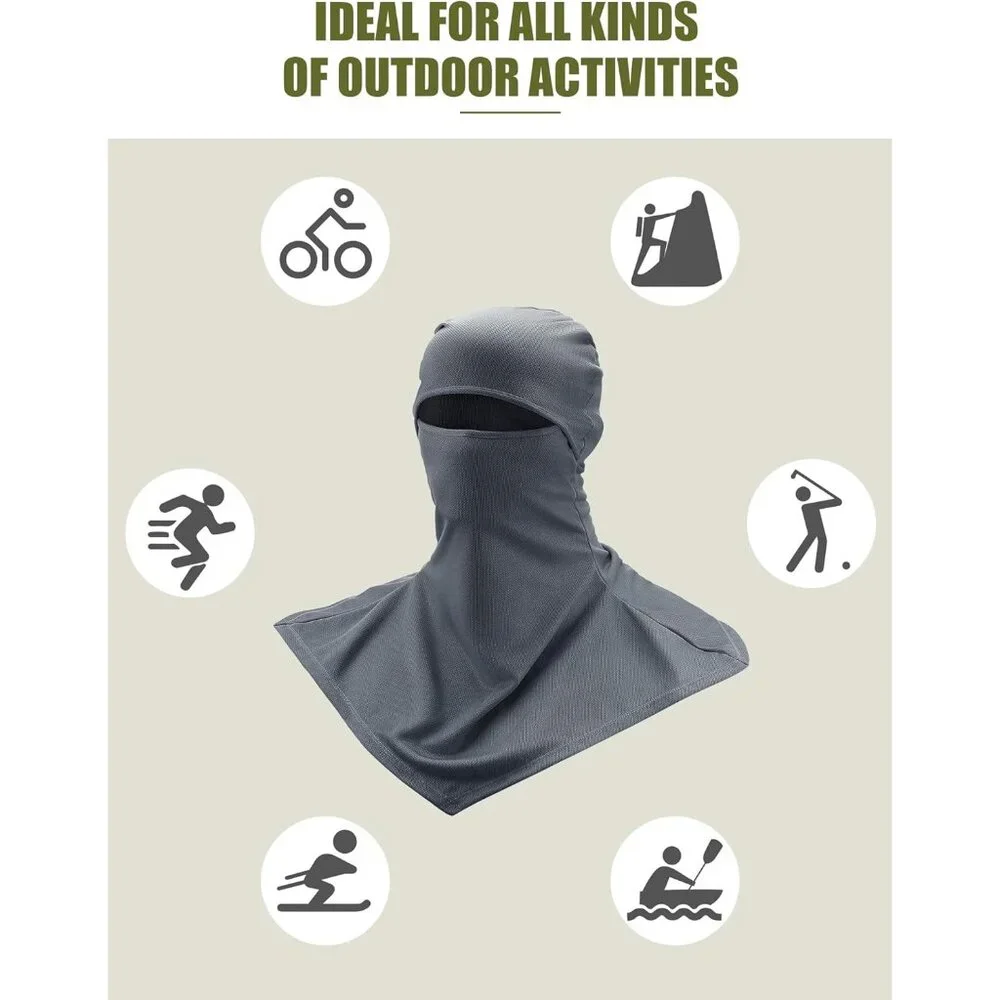 3 Pack Balaclava Face Cover Sun Protection Men Women Lightweight Polyester